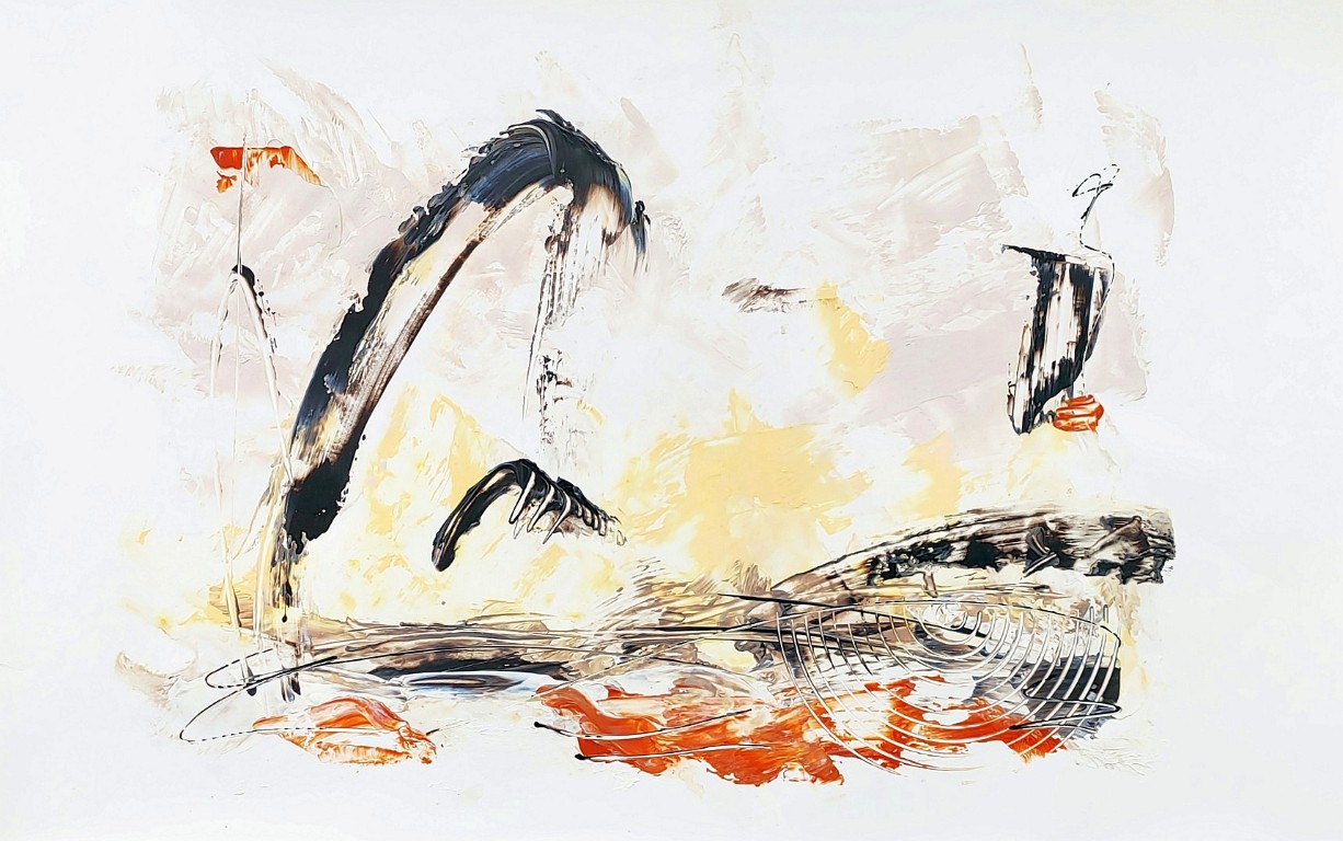 58x37, acryl auf steinpapier